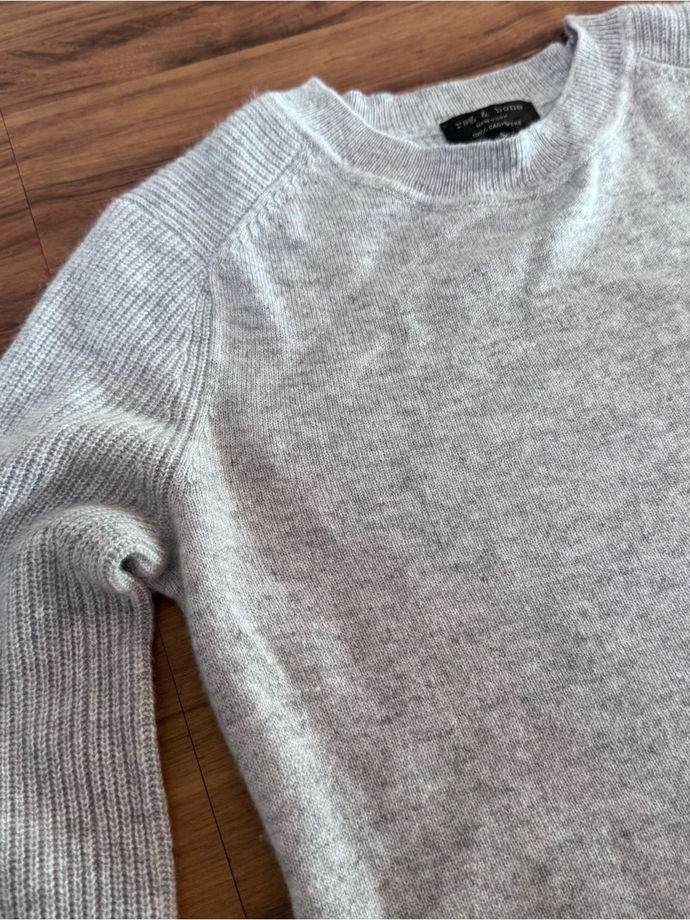 rag & bone Gray Cashmere Crewneck Sweater - Picture 2 of 11